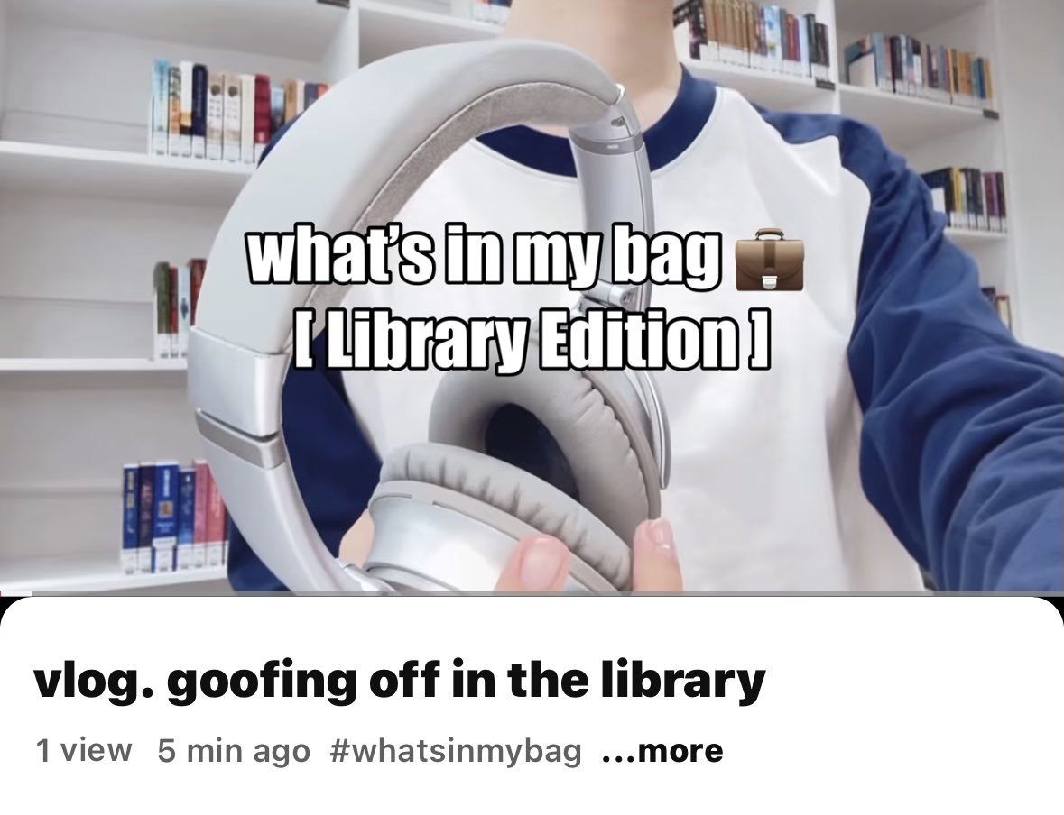 왓츠인마이백 💼 in 도서관
youtu.be/qgEMBv5o9eQ?si…