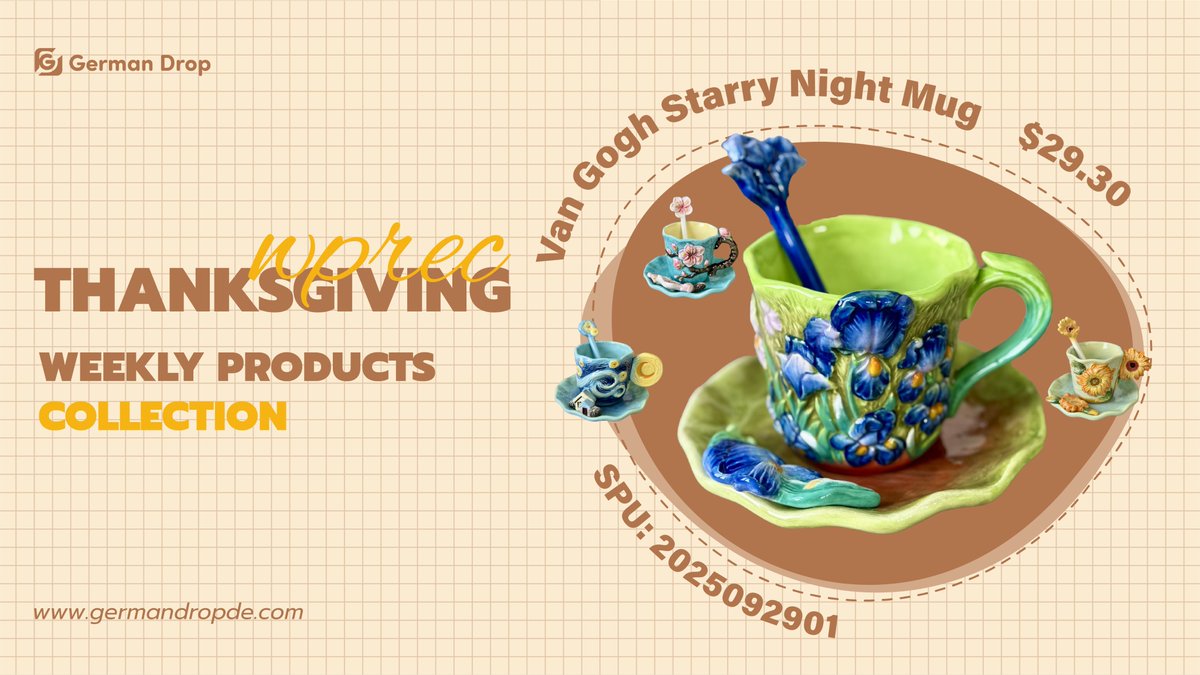 german_drop's tweet image. 🦃#Thanksgiving picks from #germandrop — cozy, stylish &amp;amp; gift-ready!🍁
🌌Starry Night #Mug
🌷Tulip #nightlight
🖤Slim-Fit #sweater
💼Carbon Fiber #wallet
#Ecommerce #dropshipping #peak #q4 #giftsideas #gifts #ThanksgivingSale