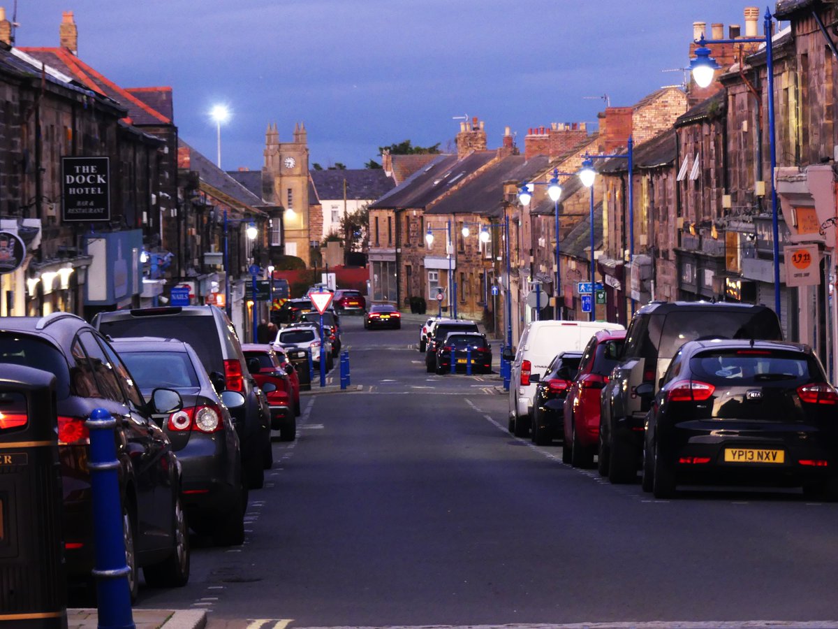 Queen Street ,Amble at dusk #Amble