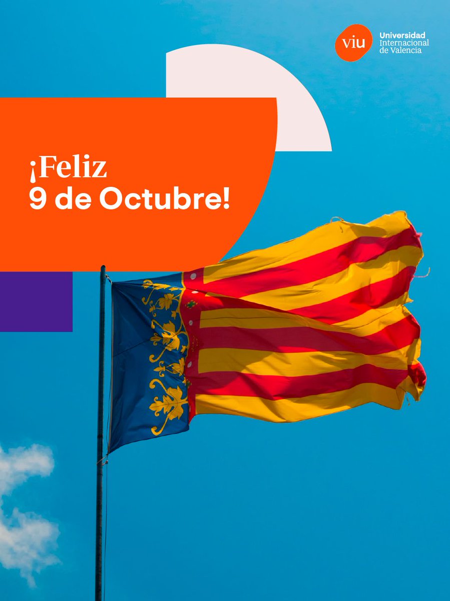 🎉¡Feliz #9doctubre!🎉
Hoy celebramos la historia, la lengua y la gente de la Comunidad Valenciana🧡.
En VIU, nos inspira esta riqueza cultural para seguir formando personas críticas, creativas y conectadas con su entorno.📚