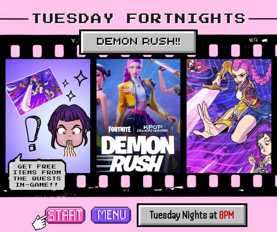 FNClubAtUSF's tweet photo. Come help us seal the Honmoon next Tuesday, the 14th, when we play KPDH Demon Rush drop-ins!! They will happen at 8PM!💫✨️

➜ The officer team decided to move the date around just a little bit to something that works better for us and potentially for everyone else too! https://t.co/qPwimEJdk4