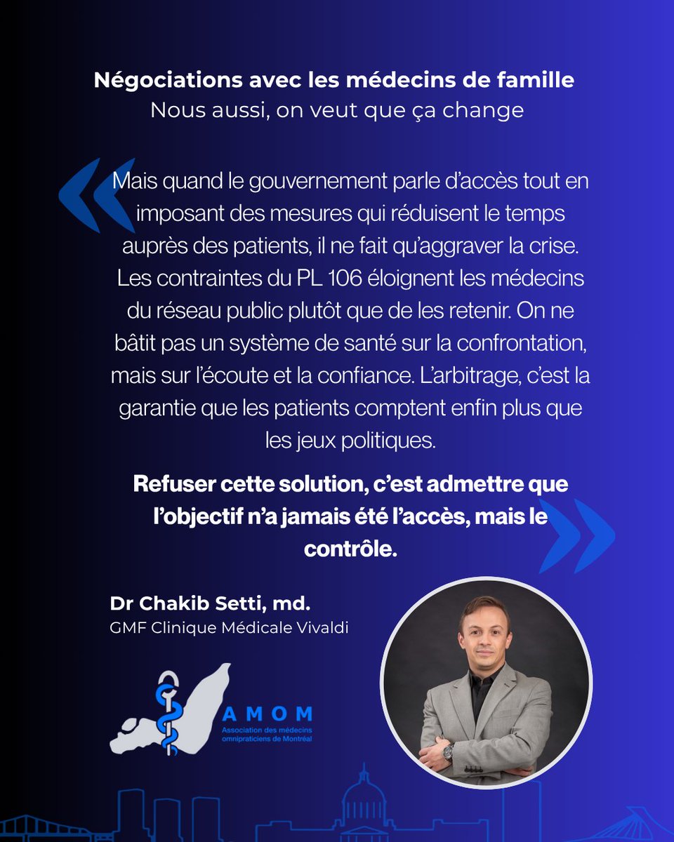 AMOMTL's tweet photo. 🚨 Assez de faux débats : l’arbitrage est la seule voie pour protéger les patients.

@FMOQ @cdube_sante @FMEQ @fmrq @sante_qc 

#polqc #SanteQc #PL106 https://t.co/VbwjZDGdfY