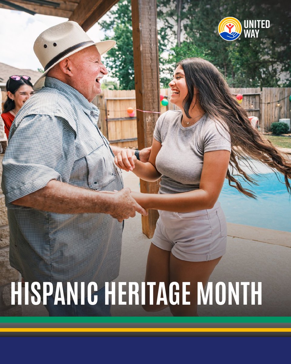 UnitedWay's tweet photo. This #HispanicHeritageMonth, we honor the vibrant cultures, voices, and contributions of Hispanic and Latino communities who help build stronger, more connected neighborhoods every day.

At United Way, we believe that when every culture is celebrated and every voice is heard, our communities thrive. 💙

#UnitedIsTheWay