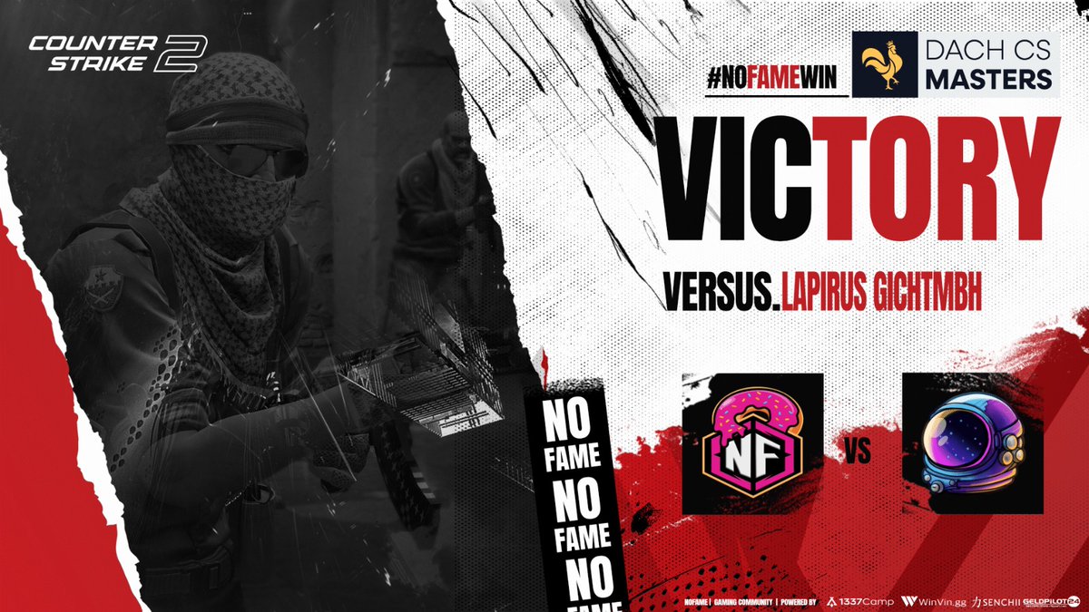 🍩 NoFame Donuts mit dem Doppelschlag! 💥

 13:5 &amp; 13:6 – dominanter Sieg auf ganzer Linie!

 Nicht viel TamTam – nur klare Ansagen im Spiel. 🔥

#Matchday #Geldpilot24 #DACHCSMasters #Multigaming #NOneedforFAME #CPIvendorf #CounterStrike #DachCS #WinVinGG #1337Camp #esportsnews