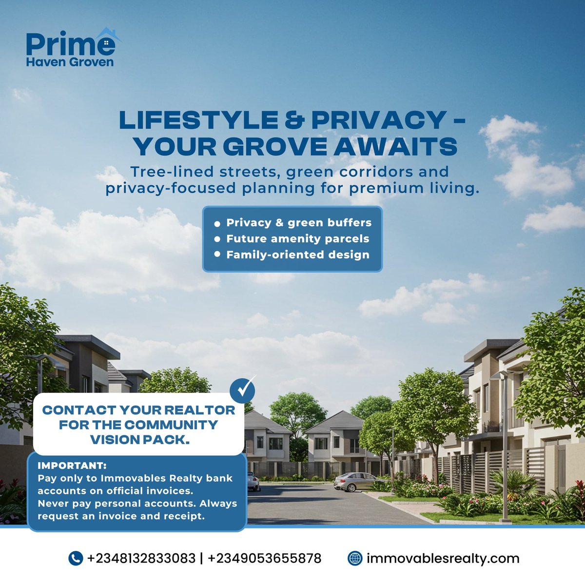 immovablesrealt's tweet photo. Invest with Confidence. Immovables Realty delivers transparency, verified allocations, and serene living spaces at Prime Haven Groven.”
#ImmovablesRealty #PrimeHavenGroven #VerifiedAllocations #TrustedDeveloper #RealEstateNigeria #PropertyInvestment #HomeOwnership #Abeokuta https://t.co/ymhaI9jcWk