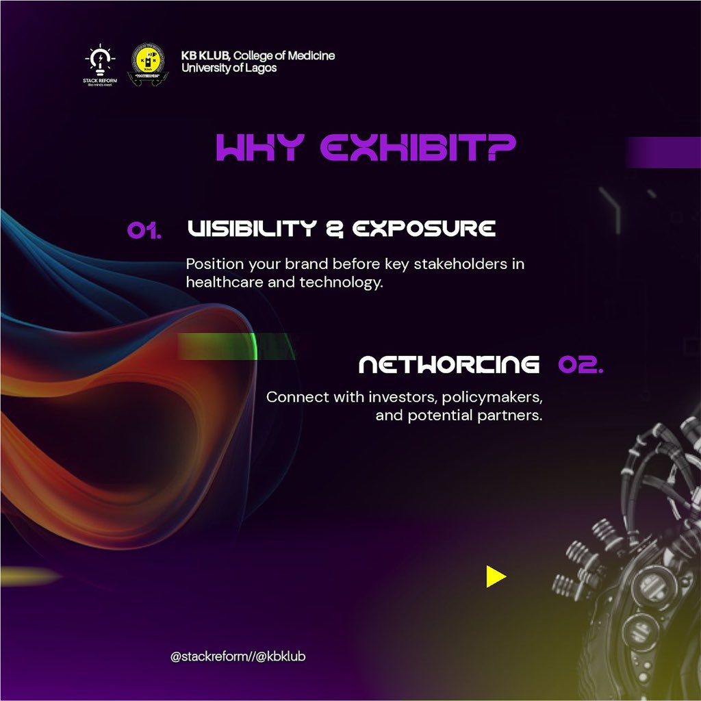 KBKLUB's tweet image. CALL FOR EXHIBITIONS

Calling all healthcare innovators, startups, and bold changemakers , this is YOUR stage! 

The Stack Reform Health Fair 2025 is opening its doors to exhibitors ready to showcase groundbreaking ideas, smart tech, and disruptive healthcare solutions.
#stack