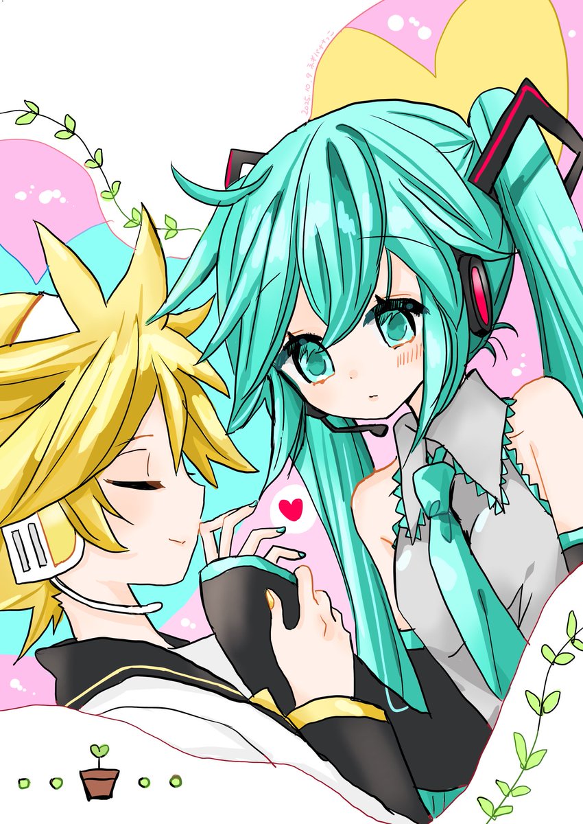 39len_OKINAWA's tweet photo. #レンミク
#レンミクの日

 「初めて恋の花が咲いたなら」💛💚 https://t.co/0KcjlclJ0y