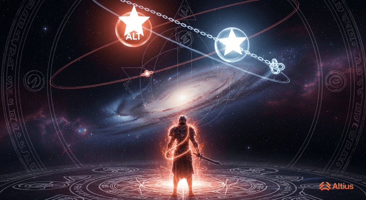 VladisChernov's tweet image. Dual staking is the Oath of Twin Stars. To serve a chain, you bind your soul to two celestial bodies: $ALT and the chain’s native token. ⚠️
#Staking #AltiusLabs #OEN