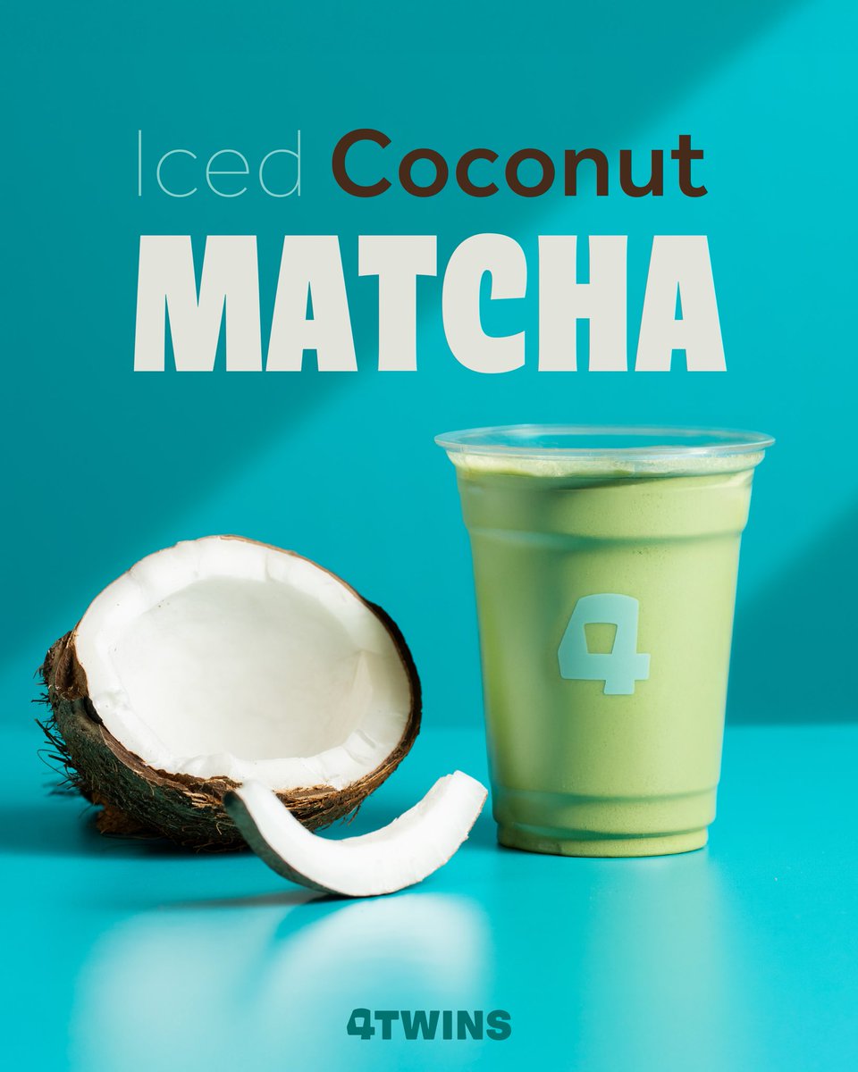 كوكونت ماتشا 🍵🥥 
نفس الماتشا اللي حبيتوها عندنا 😋
بس بنكهة جديدة 🥥🩵