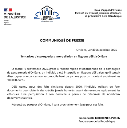 Gendarmerie_045's tweet photo. 🚨 Tentatives d'escroqueries : interpellation en flagrant délit 🚨
Un grand bravo aux gendarmes de la compagnie de gendarmerie départementale d'Orléans 💪
@Prefet45_Centre @ProcOrleans @Gendarmerie #escroqueries https://t.co/xeQt2q04w5