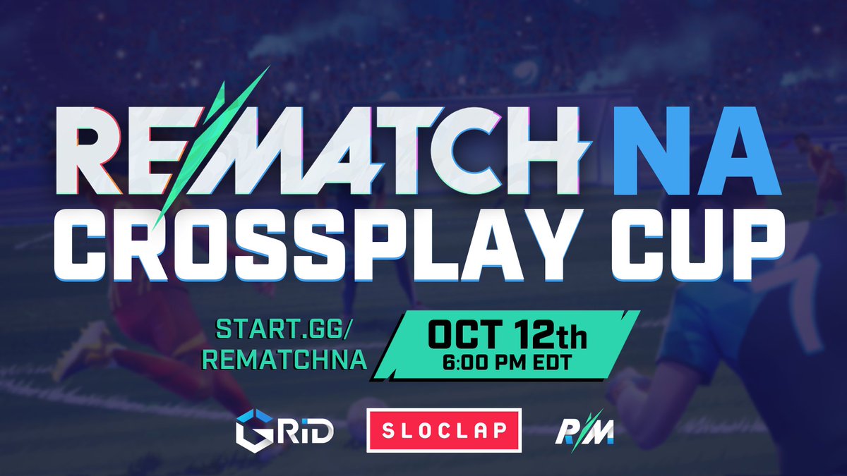 Rematch (@playrematch) on Twitter photo ๐ Rematch NA Crossplay Cup
After a successful EU Crossplay Cup, <a href="/RematchEsports/">Rematch Esports</a> has opened registrations for the Rematch NA Crossplay Cup!
- Event starts on Oct 12th
- Double Elimination bracket
- $350 total worth of prizing
Sign-up link: start.gg/rematchna ๐ Rematch NA Crossplay Cup
After a successful EU Crossplay Cup, <a href="/RematchEsports/">Rematch Esports</a> has opened registrations for the Rematch NA Crossplay Cup!
- Event starts on Oct 12th
- Double Elimination bracket
- $350 total worth of prizing
Sign-up link: start.gg/rematchna
