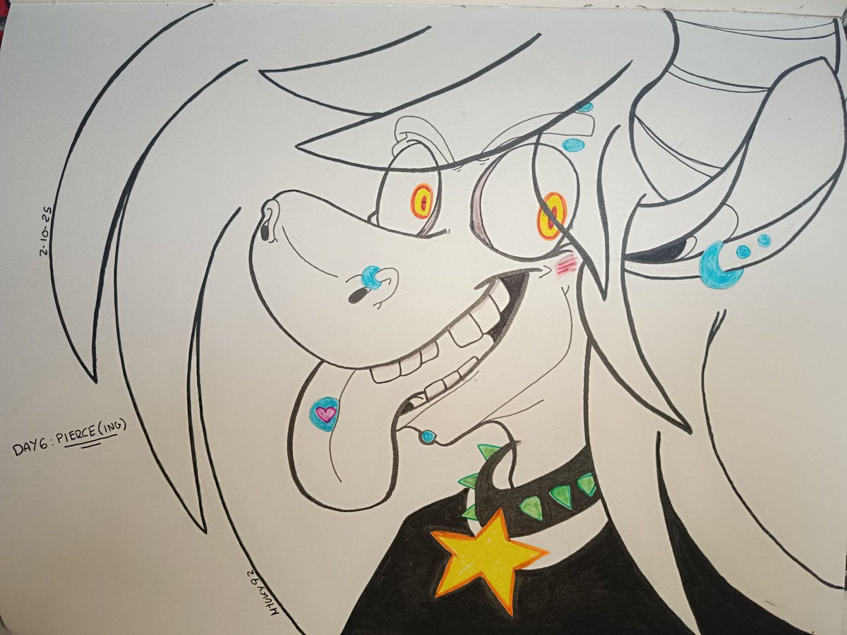 Martutifruti92's tweet photo. Day 6 : pierce (ing) .Scott, tribute to the artist's OC @delablo.bsky.social. in bluesky .
#inktober2025 #inktober #inkoctober #ink #drawing #furryart #furryartist #furrydrawing #furryfandom #furryrandom #doodle #furryink #sketch #traditionalart #fanart  #furry #furries https://t.co/Go2nkpT5Ta