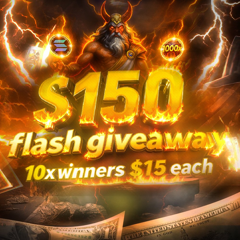 DegenGambaSlots's tweet image. ⚔️ $150 FLASH GIVEAWAY ALERT (10 WINNERS) ⚔️

• Follow our page
• Retweet
• Drop Sol Address 

Rolling in 1H ⏳️