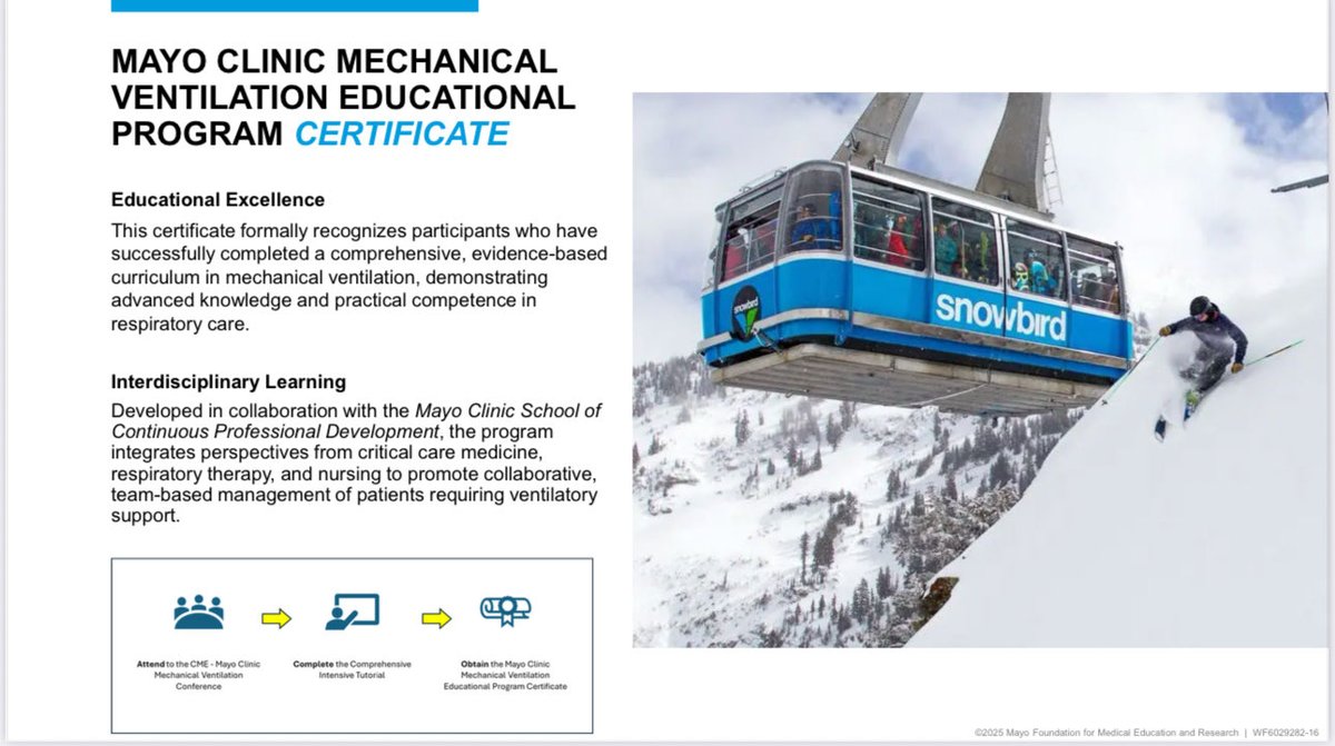 Mayo Clinic Mechanical Ventilation Conference tweet media