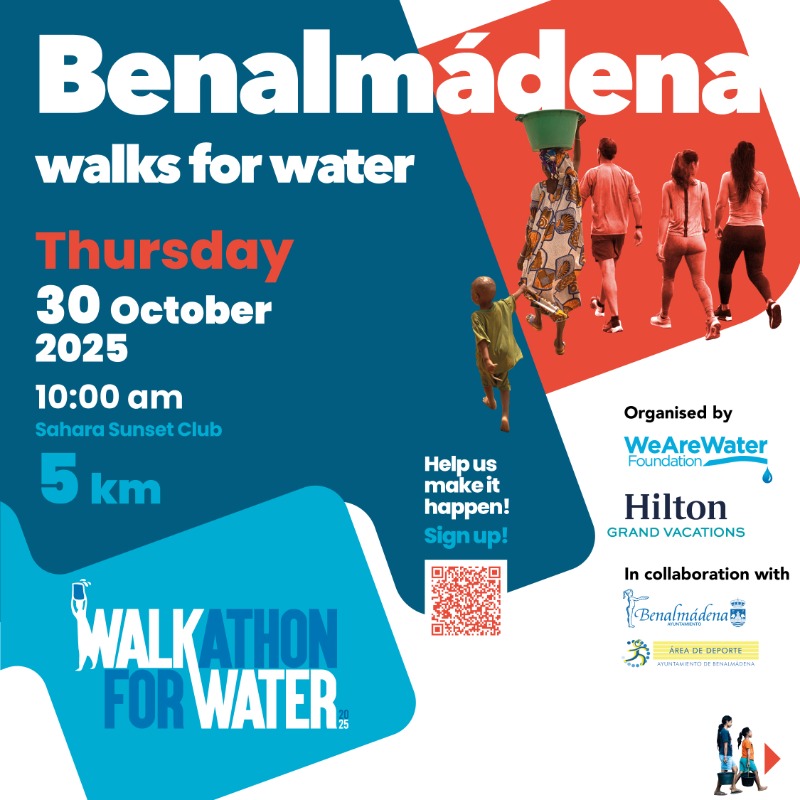 wearewater's tweet photo. The last #WalkathonsForWater in Spain are here! 🇪🇸

🌋 Lanzarote – Oct 14
🌴 Adeje – Oct 15
🌊 Benalmádena – Oct 30
🏝️ Gran Canaria – Nov 21

Different places, one mission: safe water for all. 💧