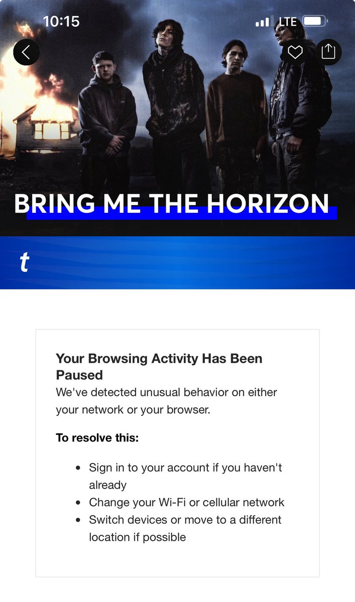 grizzleyburr811's tweet image. What the fuck is this @Ticketmaster?? It’s my same account I’ve used to spend 1000s of dollars on tickets.