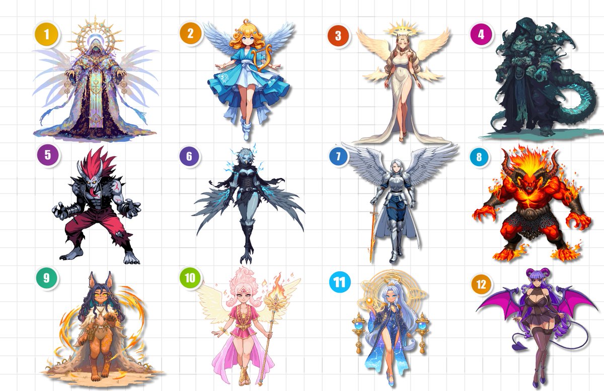 orangimee's tweet photo. [OPEN] Angel vs Demons Batch

💸 $6 each

DM or Comment to claim!

#AngelVsDemon #FantasyArt #CharacterDesign #AnimeFantasy #CelestialArt #DemonDesign #AngelDesign #FantasyOC #MythicalCreatures #HeavenAndHell #DarkFantasy #CelestialWar #GoodVsEvil https://t.co/8YrGhbRSS5