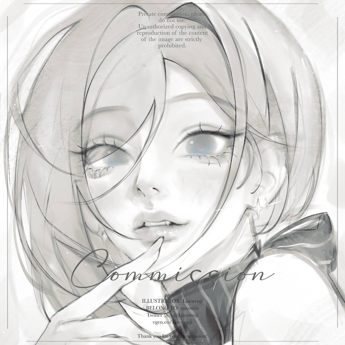 Linorenji's tweet photo. (Surprise Me!) B&amp;W Sketch Headshot comm 🧡 Thank you so much!
#VGenComm #LinorenjiComm https://t.co/8esK8V1jjZ
