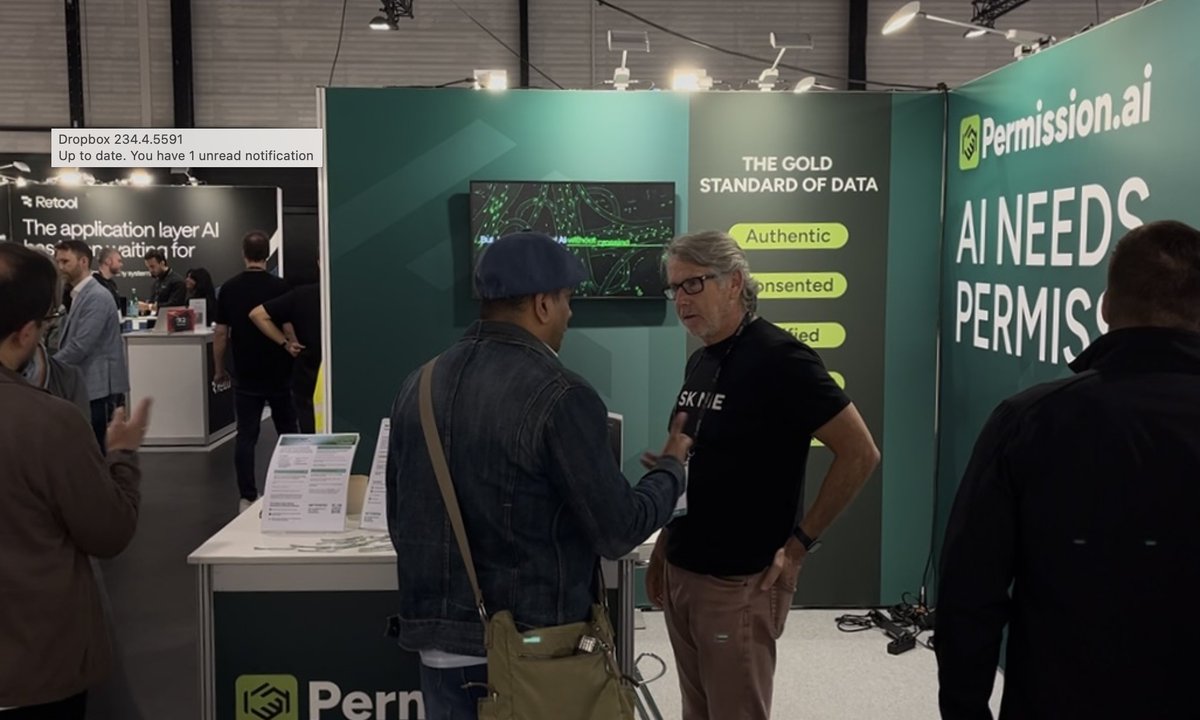 PermissionIO's tweet image. As Day 1 of @WorldSummitAI comes to a close…
One thing’s clear:
The industry’s waking up.
AI Needs Permission.
Every conversation is circling the same themes:
consent, trust, provenance.
What we’re building sits at the center of that shift.
The Permission Agent is powering…