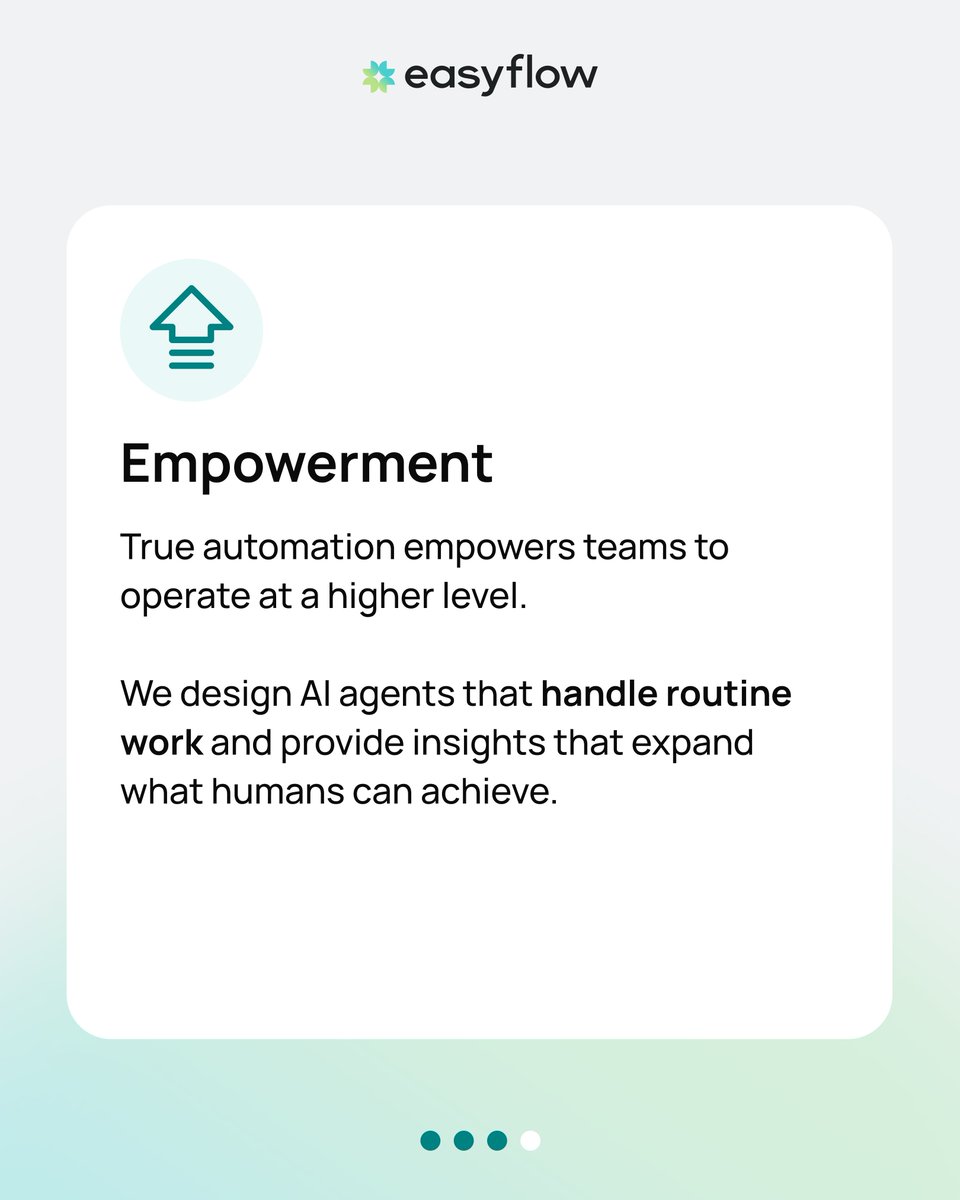 easyflow_ai's tweet image. Every business today faces the same challenge: too many tasks, too much data, and not enough time. That’s where advanced AI automation makes the difference. It’s not about replacing people – it’s about empowering teams, scaling smarter, and unlocking growth.

At Easyflow, we…