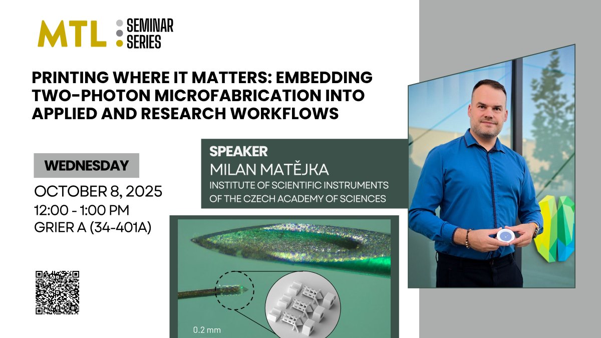 Join us at 12pm TODAY for our next MTL Seminar Series with MILAN MATĚJKA

12pm-1pm | Grier A (34-401) 
Lunch will be provided.

mtl.mit.edu/events-seminar…