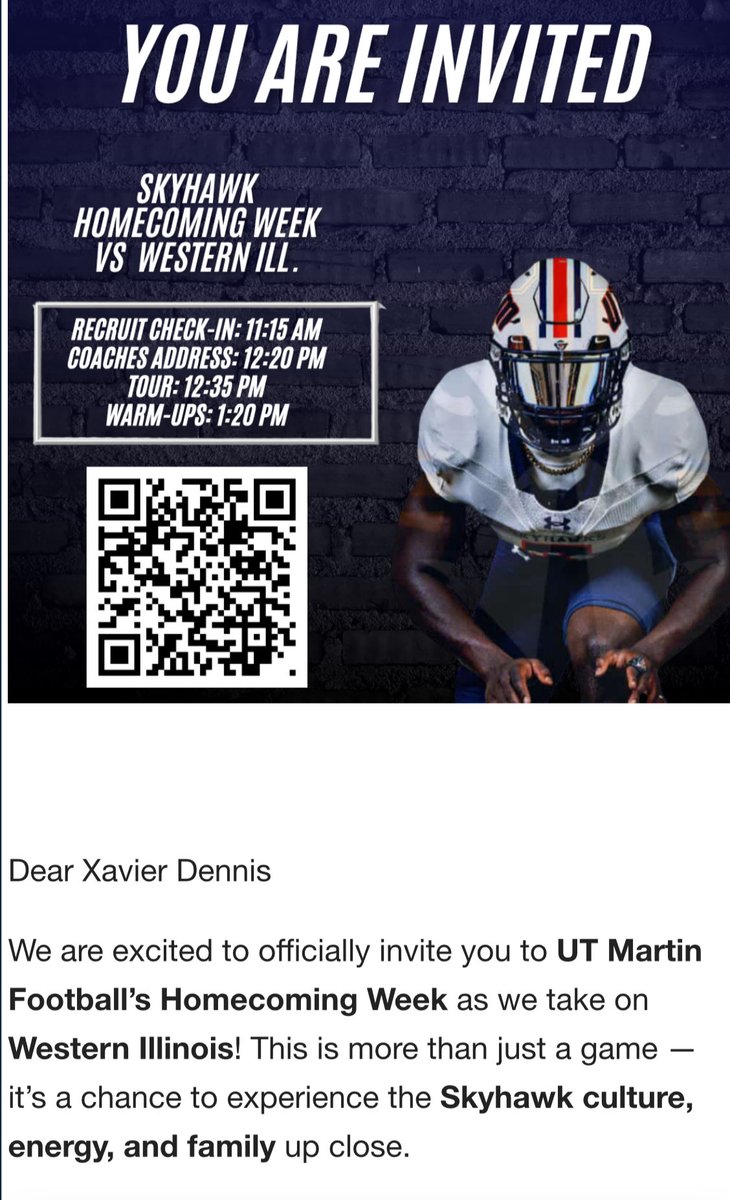 Thank you to the University of Tennessee-Martin for the Game Day invite.  I am thankful for the opportunity to come out and learn more about your program <a href="/UTM_FOOTBALL/">UT Martin Football</a> <a href="/CoachLeno_UTM/">Lenon James Jr.</a> <a href="/_MaroonTide_/">Picayune Maroon Tide</a>