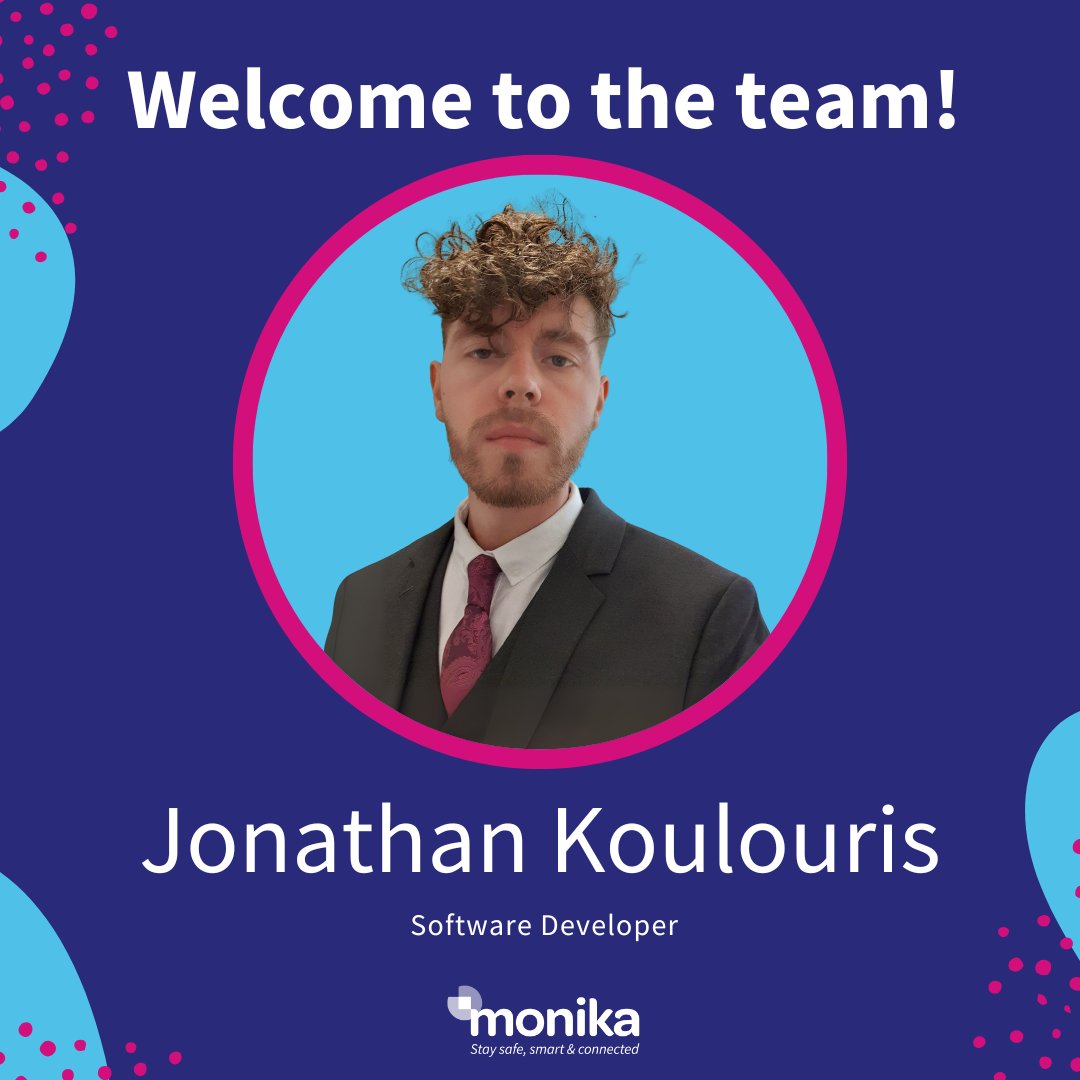 We're delighted to welcome our new Software Developer, Jonathan Koulouris, to the Monika team. In his new role, Jonathan will work on front and backend applications to maintain performance, fix bugs, and enhance user experience. 

Welcome to the team, Jonathan!