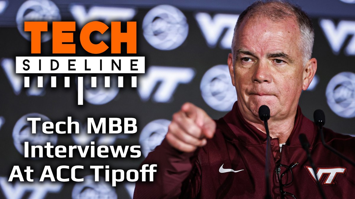 TechSideline's tweet image. TSL Audio: Virginia Tech Men’s Basketball Interviews At The 2025 ACC Tipoff

#Hokies head coach Mike Young and players Tobi Lawal, Amani Hansberry and Jailen Bedford chatted with @cbhill_03 in Charlotte. (34 minutes)
virginiatech.sportswar.com/article/2025/1…
