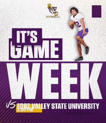 GoTigers_FB's tweet photo. 🏈 It’s Game Week, Tiger Nation!
Your Benedict College Tigers are taking on Fort Valley State University this Saturday at 2 PM at Charlie W. Johnson Stadium!
Let’s bring the energy, pack the stands, and cheer our Tigers to victory! 💜💛

#Vision | #TheBestOfBC https://t.co/bN303Sazkj
