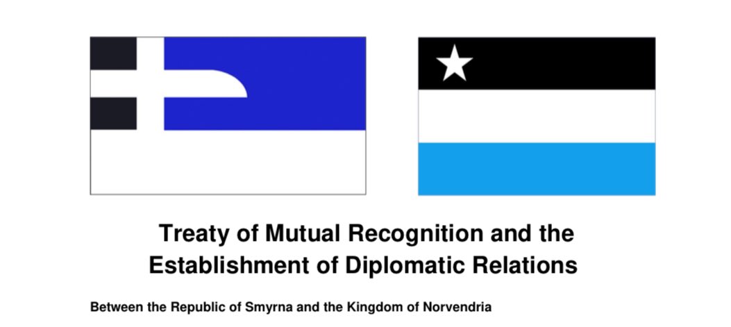We are extremely excited to announce the mutual recognition and start of diplomatic relations with the Kingdom of Norvendria  <a href="/norvendria/">Norvendria</a>.   A promising future of bilateral cooperation.  sites.google.com/view/statedept…