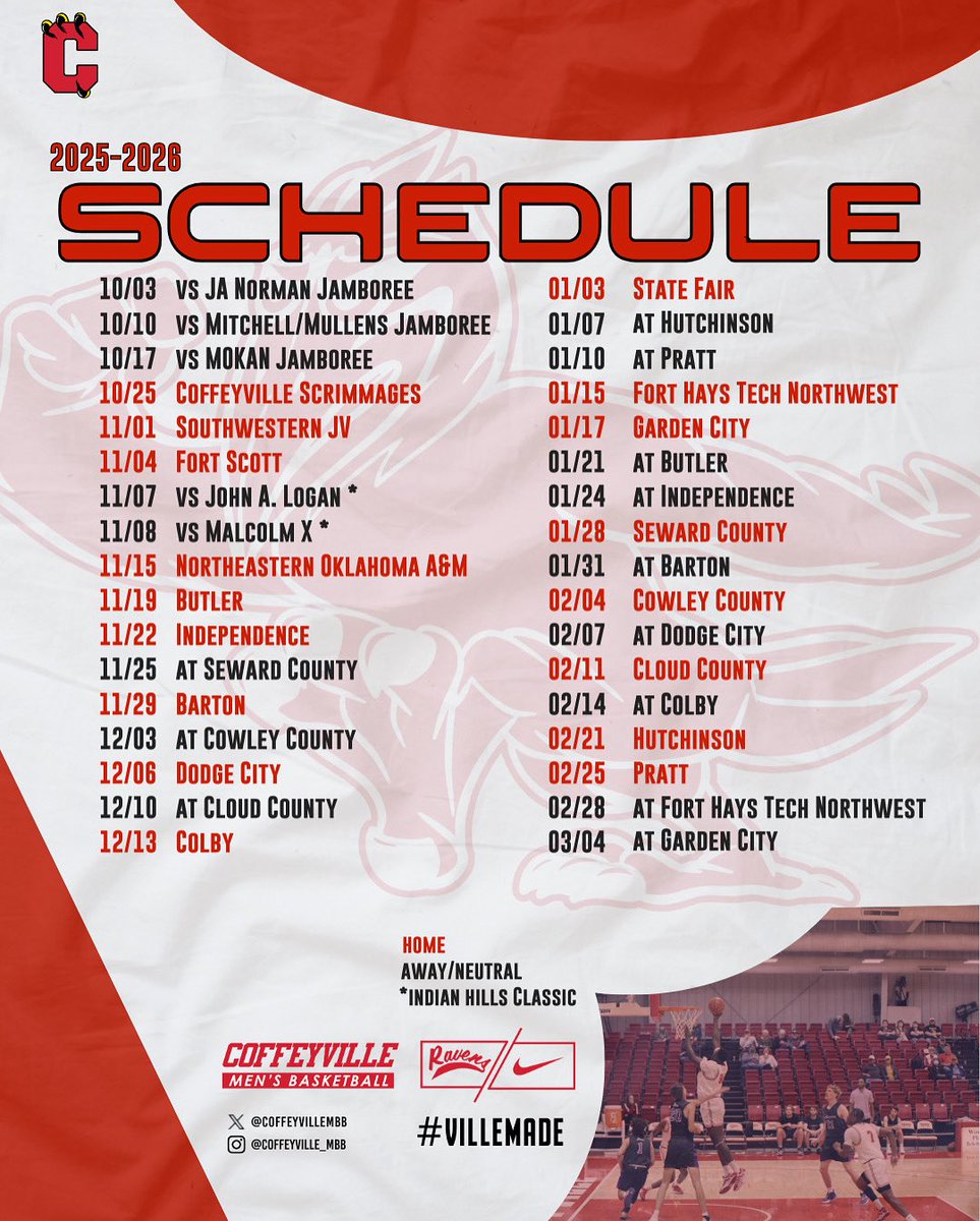 2025-2026 schedule is out🗓️

Hoops season is right around the corner🏀

#VilleMade