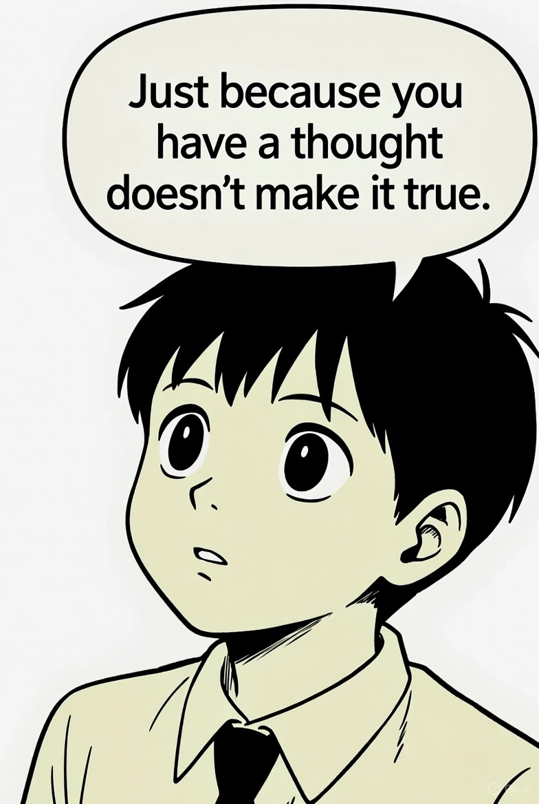 “Just because you have a thought doesn’t make it true.”