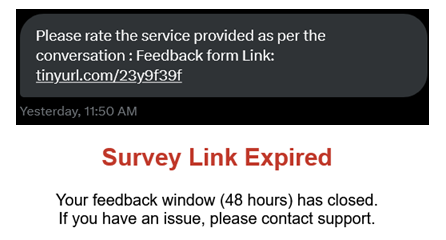 ATCJaspreet's tweet photo. @flipkartsupport Link sent to me about 33 hours ago has expired as 48 hours have elapsed?! 😂
Even the feedback process is substandard. https://t.co/tOei6ORoOI