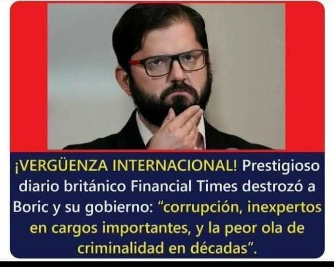 #QueSeSepa
#BoricElErrorDeChile Neme Tohá Jara