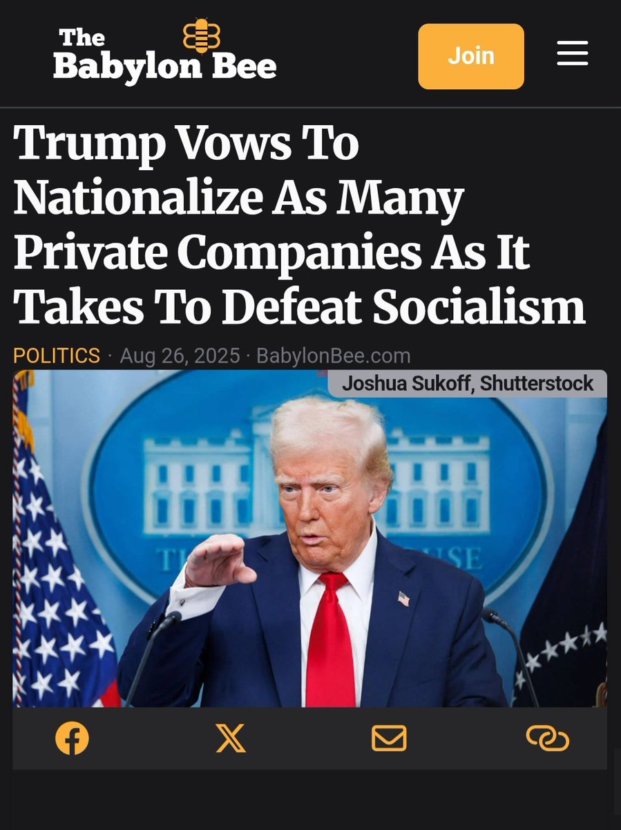 CountryFirstRep's tweet image. From Babylon Bee, but this is NOT satire, at this point.