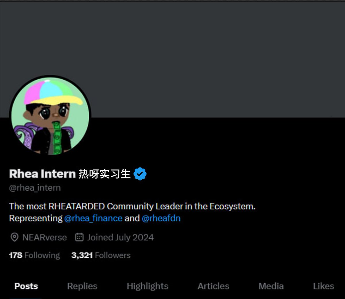 rhea_intern's tweet image. 你好！

Markets shifting, intern gonna learn chinese now i guess....

New name for the RHEA Intern — vibes or nah?