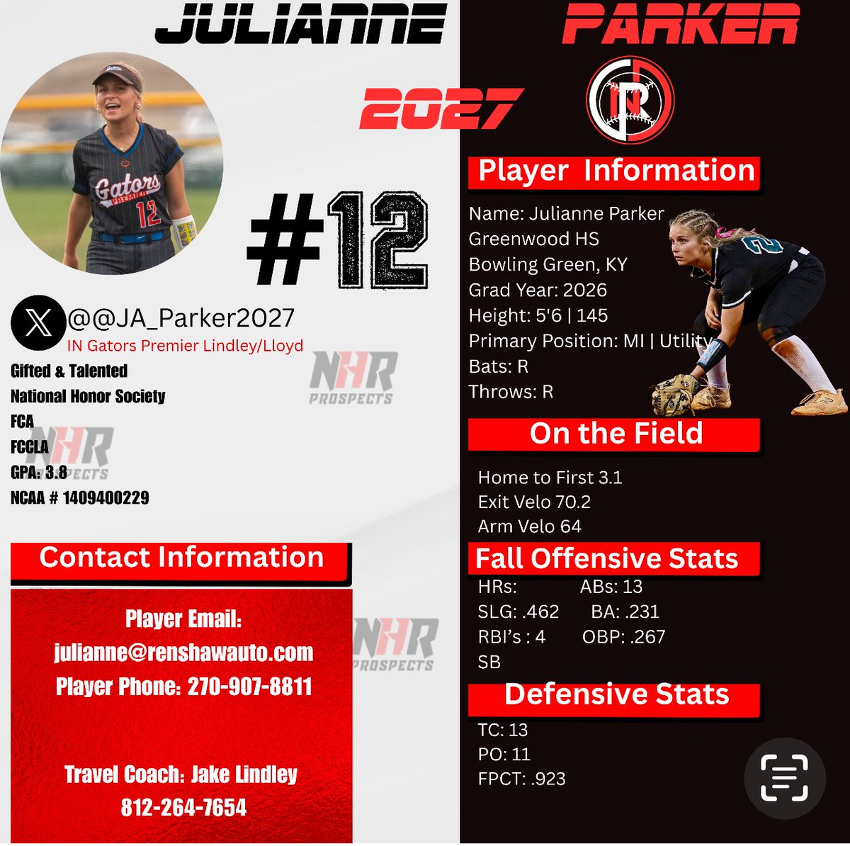 btpolk35's tweet photo. @JA_Parker2027  ( one of the best 2027’s around ) & the @GatorsPremier08  will  be in Westfield IN this weekend at Grand Park competing in the  Top 100 Softball Showcase. If you are in the area, take a moment to come  look at this team. You won’t be disappointed!!!  @AmyLTudor @C_Delahaba5 @PeelPrater @svsu_ryan @coachwallensemo @CoachJordanSB @CoachGill_MSU @KassieD23
