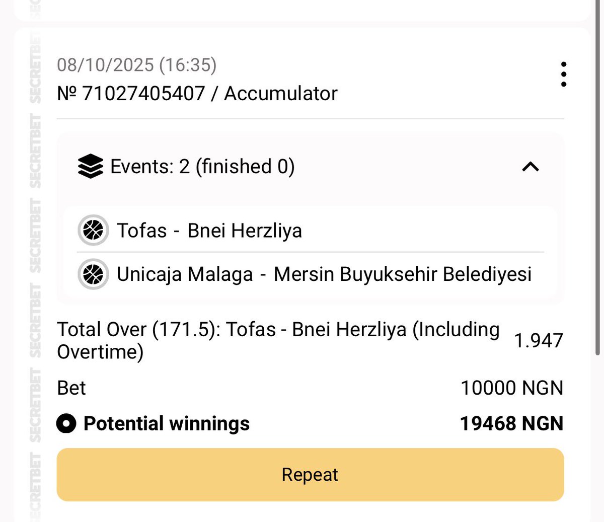 FATHYBETTIPS's tweet image. 2 odds MAXBET on secretbet

Code 👉 PV4TD

Don’t have account yet register 👉refpa35840.pro/L?tag=d_469737…

Promocode 👉 FATHY

Rt appreciated