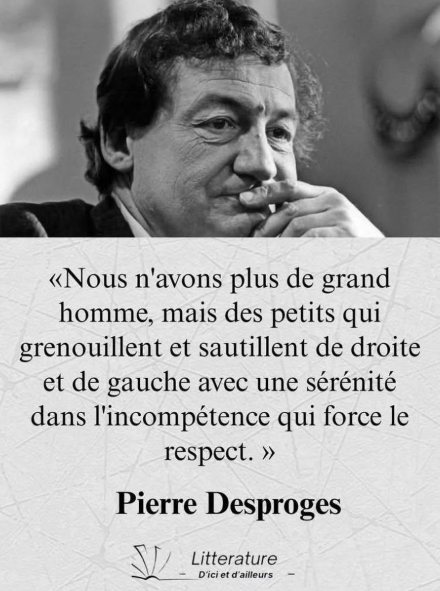 LeaFbpe's tweet image. Cette citation du regretté et formidable #PierreDesproges, n’a jamais été autant d’actualité.