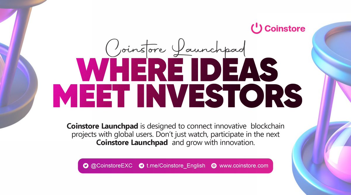 haleemot01's tweet image. From spark to spotlight — that’s what Coinstore Launchpad does. ⚙️
@coinstoreexc is building a space for innovators to turn powerful ideas into scalable blockchain realities.
Your vision deserves a global stage. 🌍
coinstore.com/#/launchpad
#Launchpad #blockchain #Coinstore
