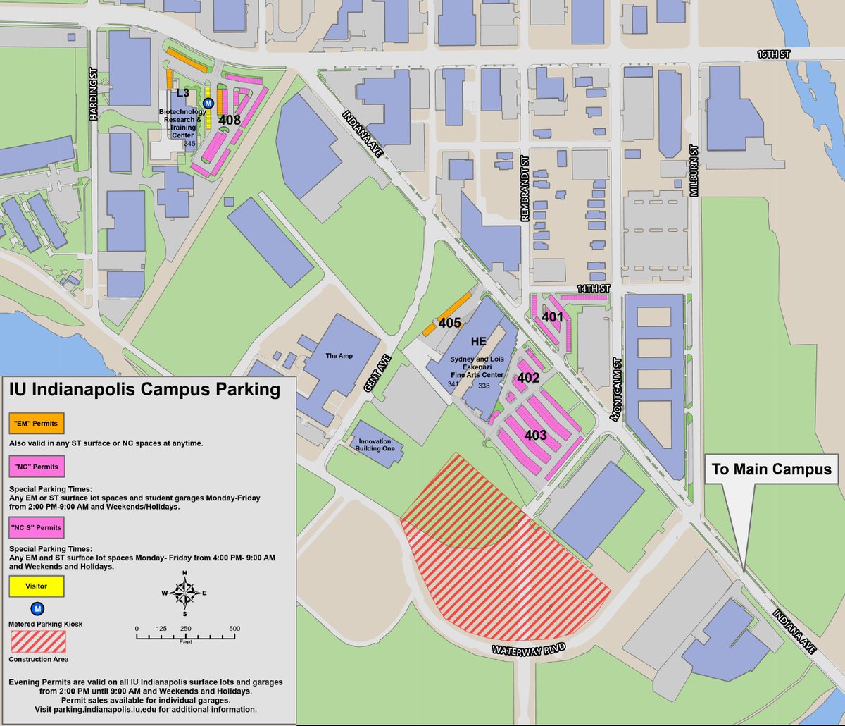 IMPORTANT ANNOUNCEMENT!
Lots 402 and Lot 403 will close on October 11 to pave way for the exciting new IU Lab building. All vehicles must be out of these lots by 6pm Friday October 10, or they may be relocated or towed at owner’s expense.