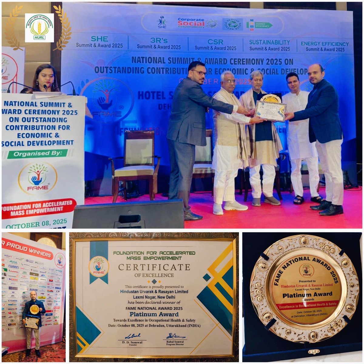 HURL_INDIA's tweet image. The award stands as a testament to the collective efforts of our teams across units, whose dedication and discipline uphold the highest standards of operational excellence and employee well-being.

At HURL, safety isn’t just a protocol, it’s a culture we live by.

#TeamHURL