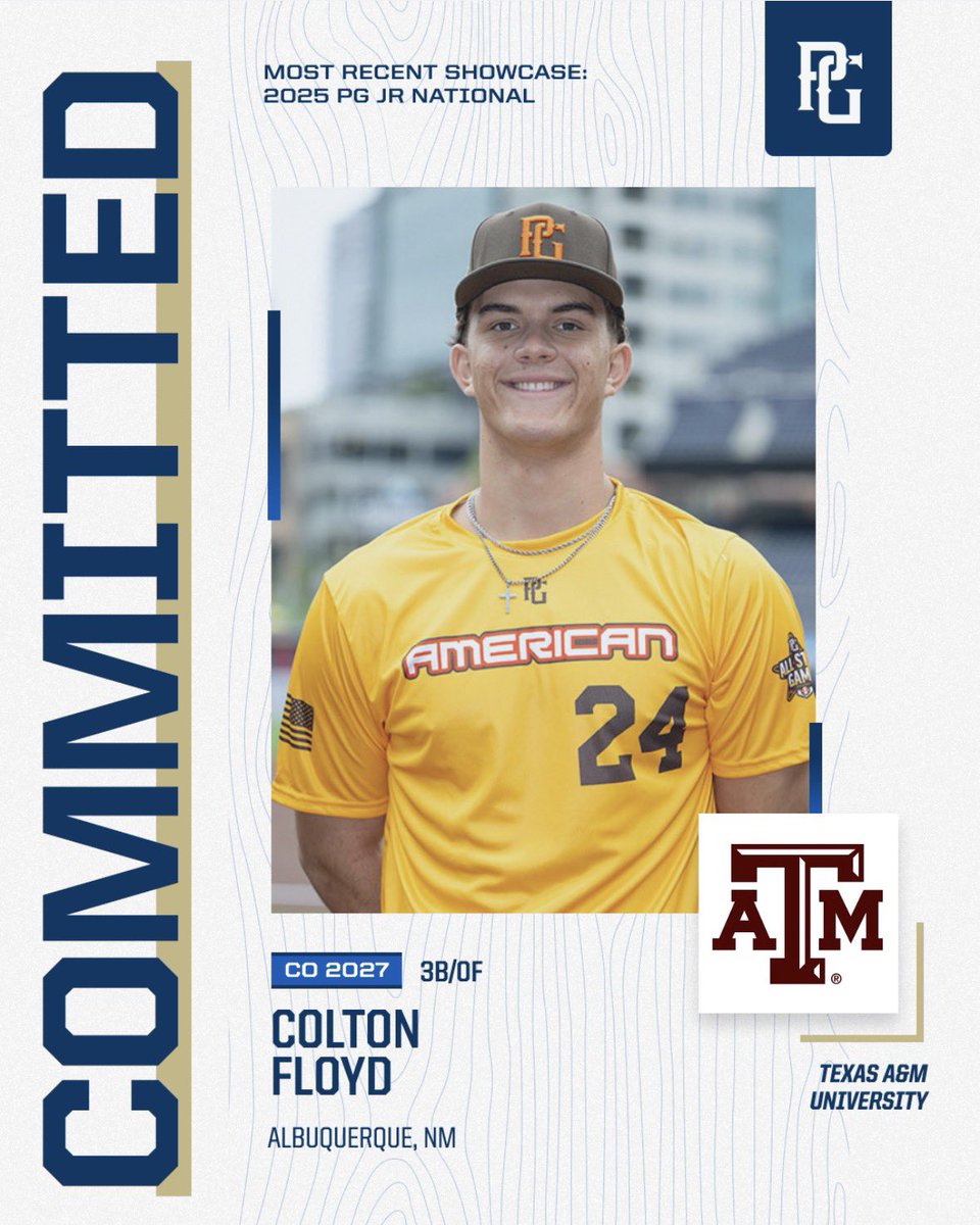 Congratulations to <a href="/coltonfloydd1/">Colton Floyd</a> on his commitment to <a href="/AggieBaseball/">Texas A&M Baseball</a> 💪