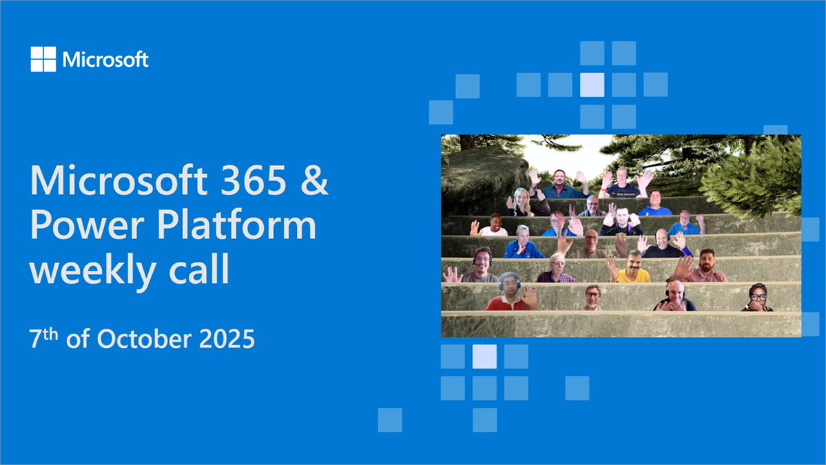 SharePoint's tweet image. 💾 Recording of the #Microsoft365 & #PowerPlatform product updates call 7th of October
• The latest updates
• Focus this time on #CopilotStudio & #SharePoint #Agents
• Presented by Derah Onuorah and @vesajuvonen
...and more 🚀
📺 Watch → msft.it/6019sLvXZ
