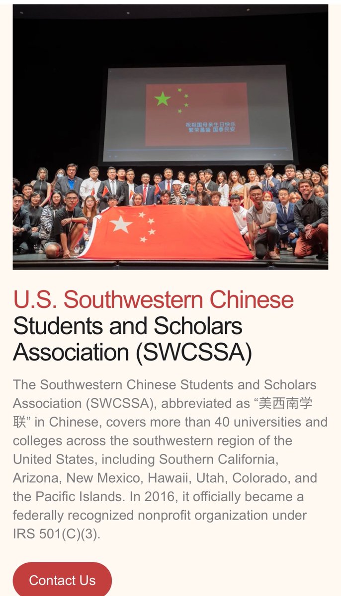 bxieus's tweet image. In just about every U.S. university there is a Chinese students association, 100% loyal to communist China, of course. For example, Southwestern Chinese Students and Scholars Association (swcssa.org/en/), covering UCLA, UCSD, etc.
Almost EVERY student from China wants to…