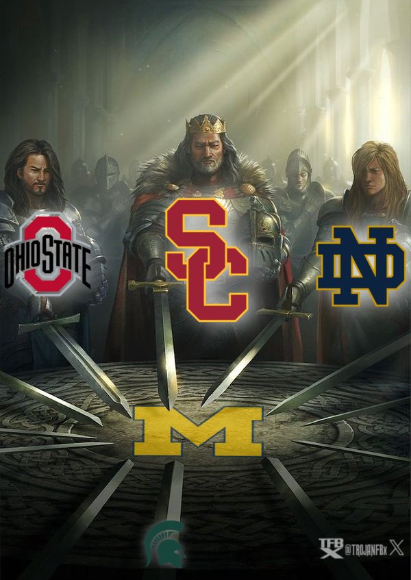 TrojanFBx's tweet image. It’s that crazy time of the year when USC, Ohio State and Notre Dame fans can get behind the same thing.

Beat Michigan ✌️