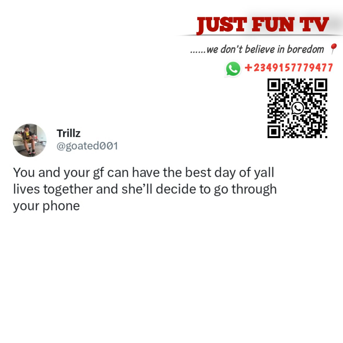 justfuntv_'s tweet photo. She will always find way to ruin it 🌝🌝🌝

#Sulty #jason #Top300 https://t.co/VNwCNCGWXl