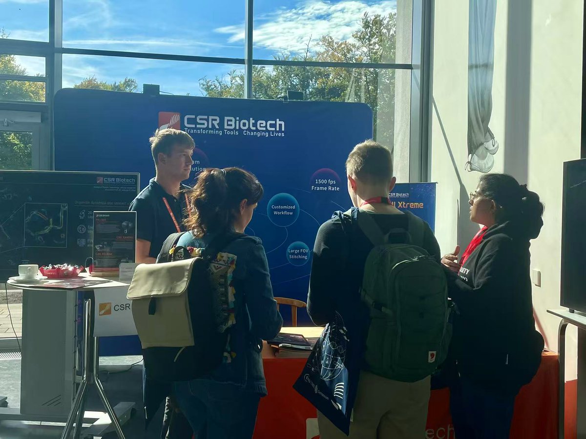 CSRBiotech's tweet image. 🎉 We’re live at the @EMBLEvents – Seeing is Believing in Heidelberg!

📍 Booth #05 is open — come meet our team and discover how super-resolution imaging is pushing the limits of what we can see in biology.

Stop by and say hi if you’re here!

#EESImaging #SuperResolution