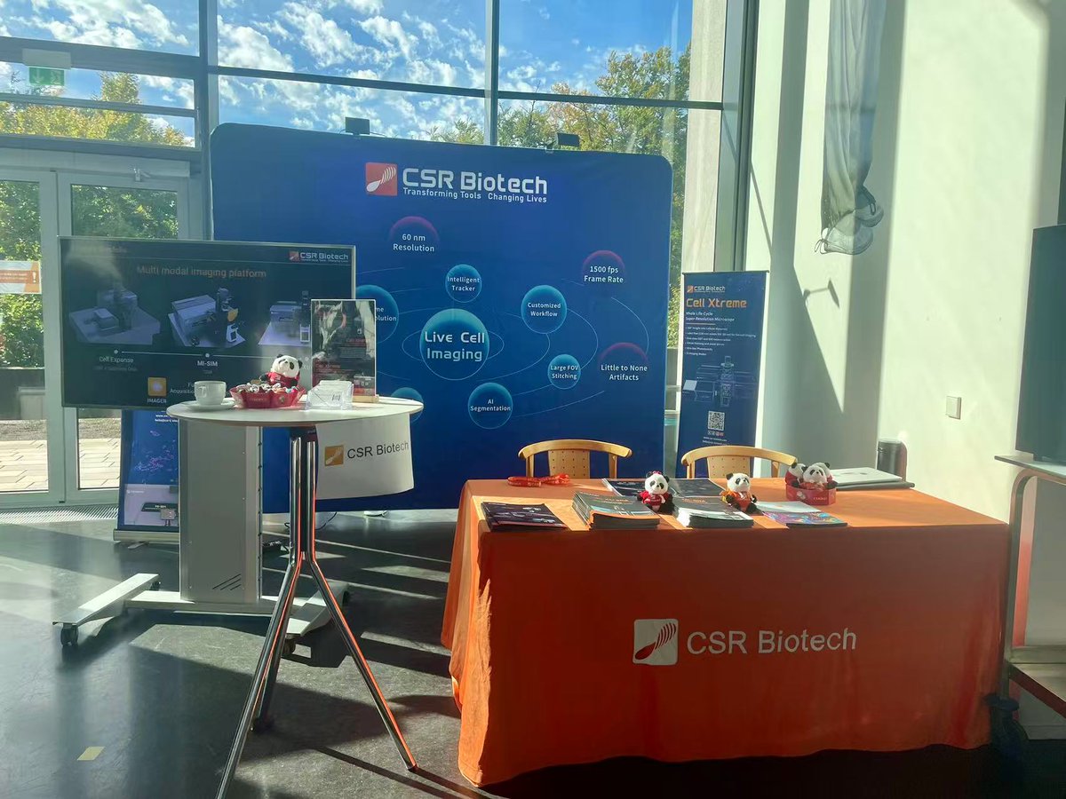 CSRBiotech's tweet image. 🎉 We’re live at the @EMBLEvents – Seeing is Believing in Heidelberg!

📍 Booth #05 is open — come meet our team and discover how super-resolution imaging is pushing the limits of what we can see in biology.

Stop by and say hi if you’re here!

#EESImaging #SuperResolution