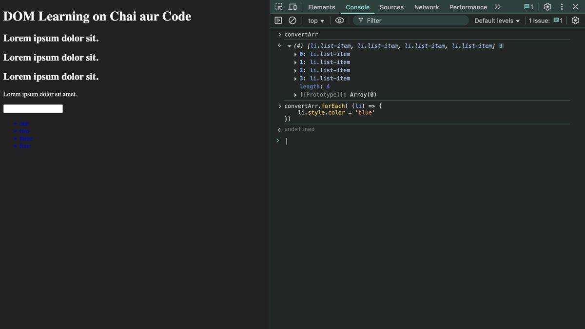 CrCodeArt's tweet photo. Day 93:

• Learned about DOM manipulation in Browser using JS.

• Learned difference between innerHTML, innerText &amp; textContent.

• Also learned about HTMLCollections, NodeList &amp; Array &amp; able to manipulate many things.

Thanks to @Hiteshdotcom Sir

#100DaysOfCode  #JavaScript https://t.co/FdR9mApXlP